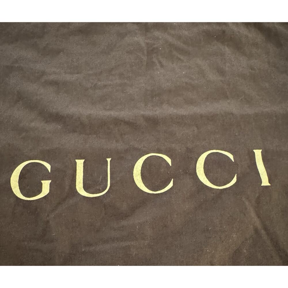 Gucci Brown Draw Sting Dust Bag 17X18.5 Large Authentic Excellent Condition - Picture 3 of 6